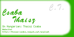 csaba thaisz business card